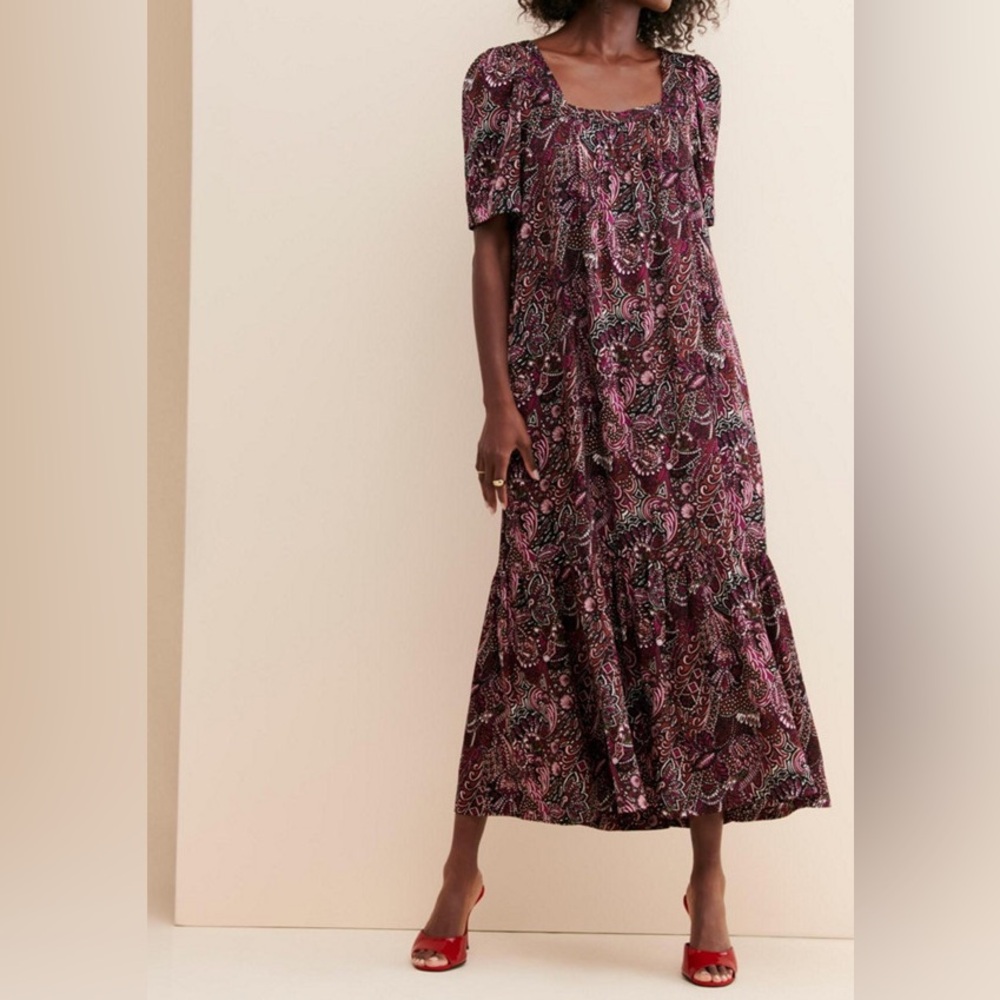Maeve by Anthropologie | Lisabetta Maxi Dress -Paisley Print - Boho 100% Viscose
